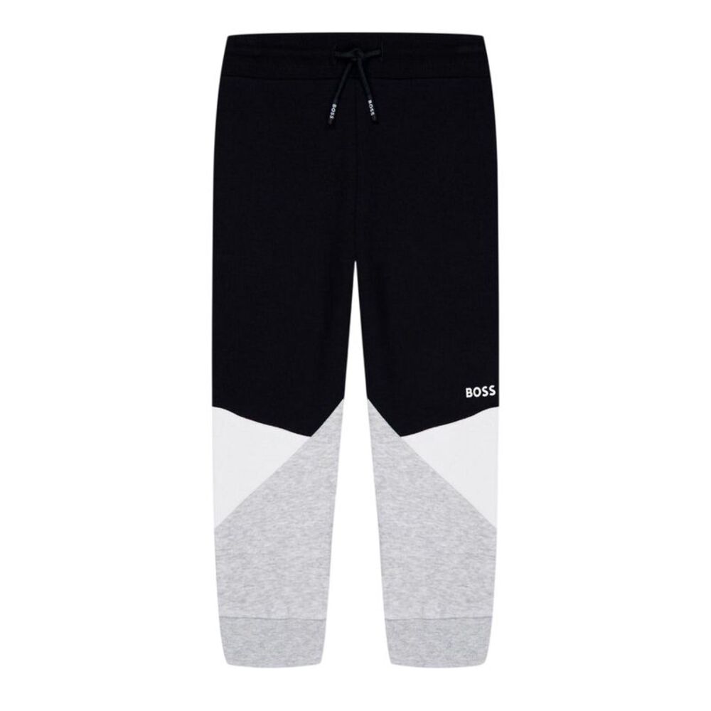 Boss Childrens/Kids Colour Block Regular Joggers / Black